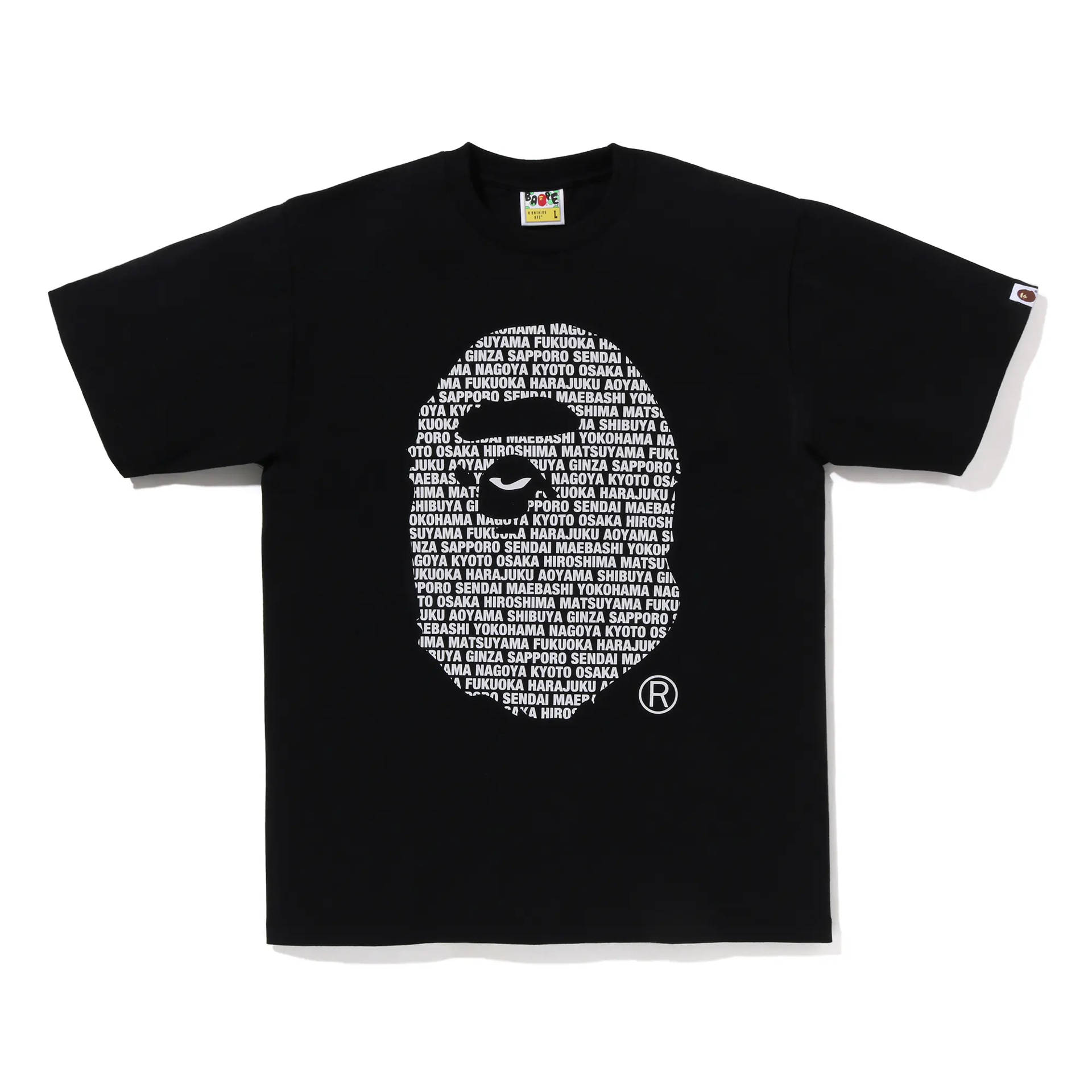 A BATHING APE Japan Ape Head Tee "Black"
