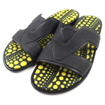 美品 ルイヴィトン 草間彌生 サンダル LVオアシスライン ブラック メンズ 8