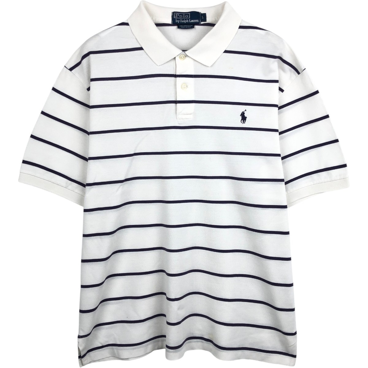 古着 ラルフローレン Ralph Lauren POLO by Ralph Lauren 半袖 ボーダー ポロシャツ メンズL相当/eaa657023
