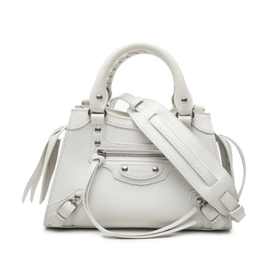 バレンシアガ ネオクラシック シティ ミニ ハンドバッグ 2WAY ショルダーバッグ 638524 ホワイト レザー レディース BALENCIAGA 【中古】