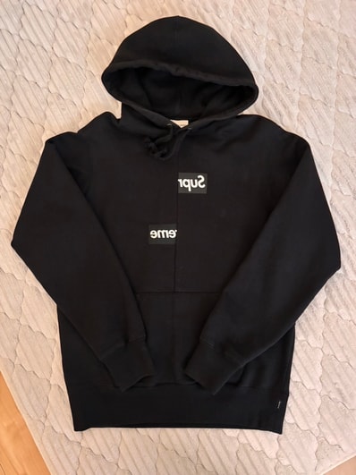 Supreme / Comme des Garçons SHIRT® Split Box Logo Hooded Sweatshirt "Black"