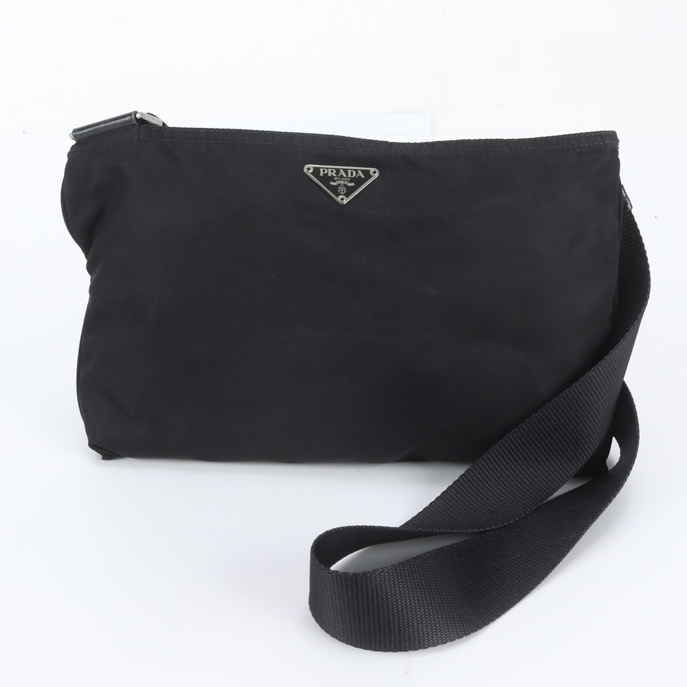 ■美品 プラダ テスート ナイロントライアングルロゴ 白タグ付