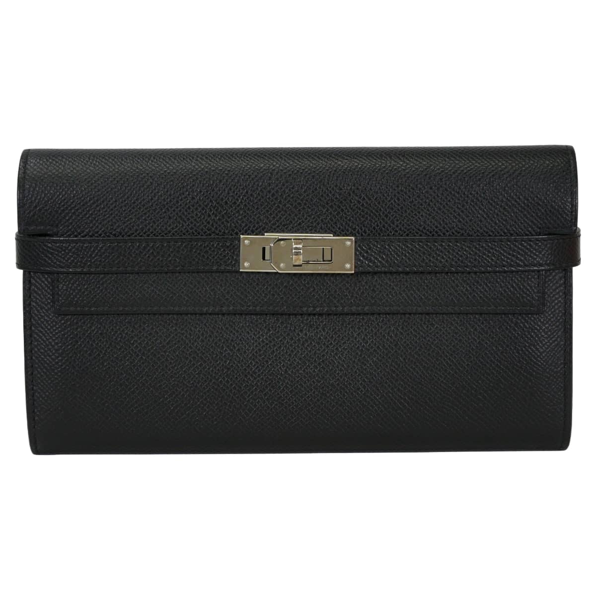 HERMES エルメス 長財布 ケリーウォレット ロング クラシック 黒 (ブラック) エプソン シルバー金具 Y刻印 SAランク【中古】