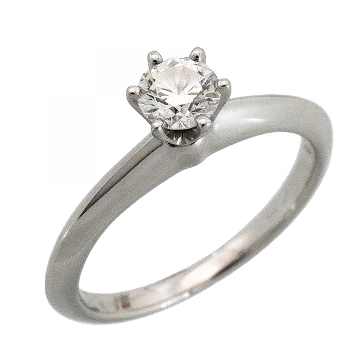 【6jfb0161】ティファニー リング ソリティア 1PD Pt950 プラチナ ダイヤモンド 0.27ct 6.5号【中古】レディース