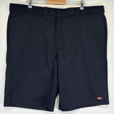 古着 ディッキーズ Dickies ショートパンツ ワーク 大きいサイズ ハーフ 半ズボン 短パン ワンポイントロゴ w48 ブラック メンズ