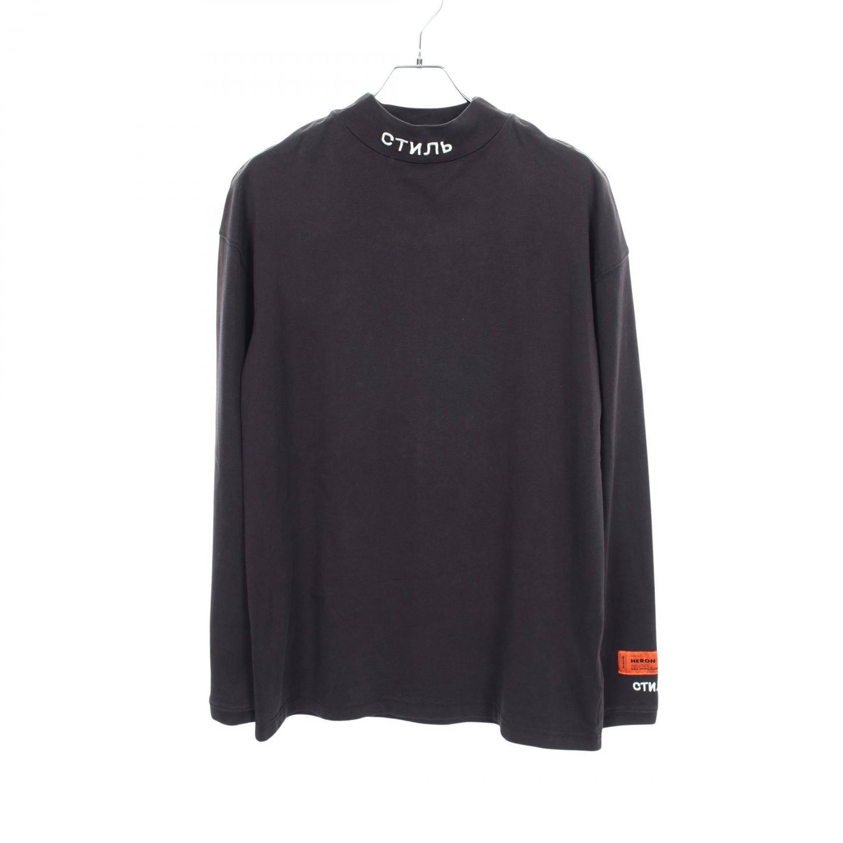 HERON PRESTON ヘロンプレストン　モックネックCTNmb B (目立った傷や汚れなし)】ヘロンプレストン HERON PRESTON ロゴ刺繍
