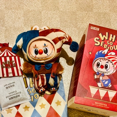 POP MART WHY SO SERIOUS Series-Vinyl Plush Pendant Juggling Clown (LABUBU)