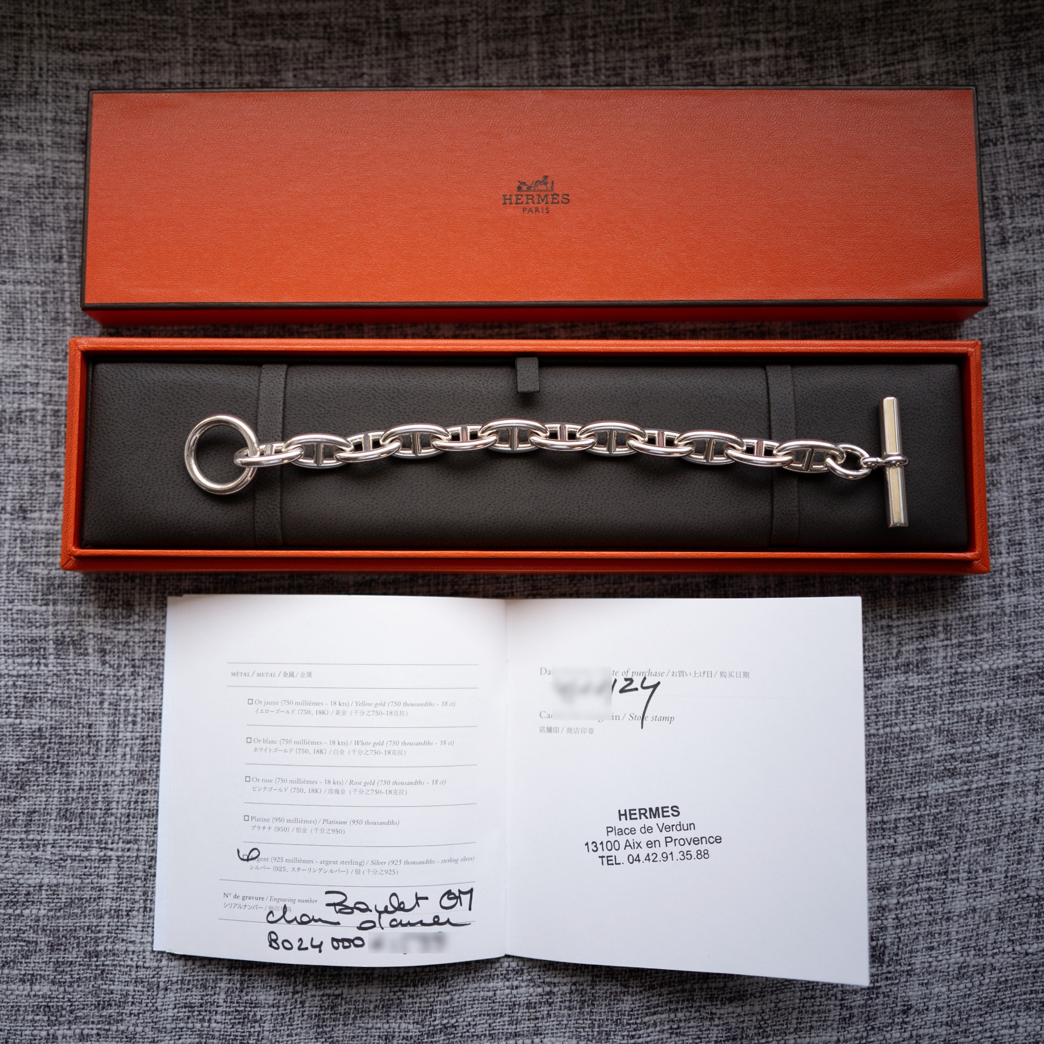 Hermes Chaine D'ancre GM Bracelet "Silver"