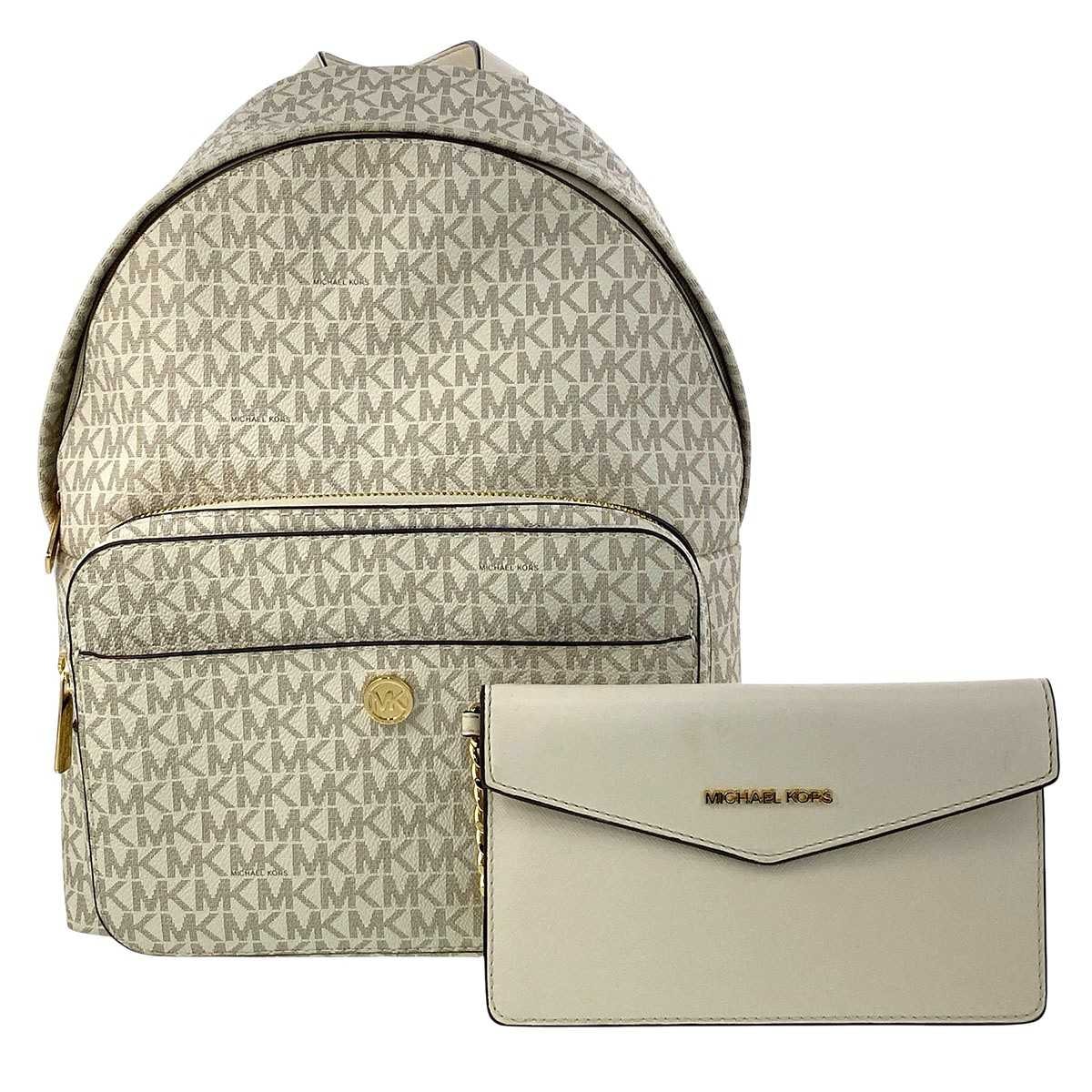Michael Kors マイケルコース Maisie 2in1 シグネチャー バッグパック リュック・デイパック 35F3G5MB8B PVC ホワイト レディース【中古】
