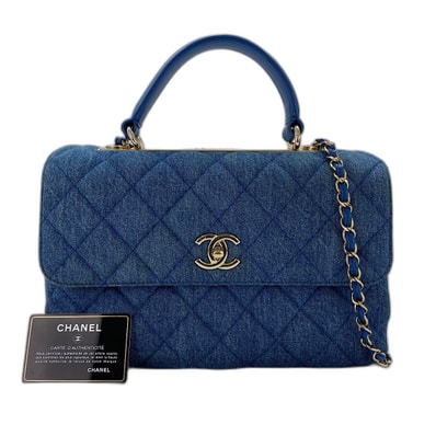 シャネル CHANEL マトラッセ デニム ハンドバッグ デニム【中古】