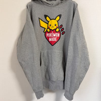 HUMAN MADE x Pokemon Made Heavyweight Hoodie (Pikachu) "Gray"