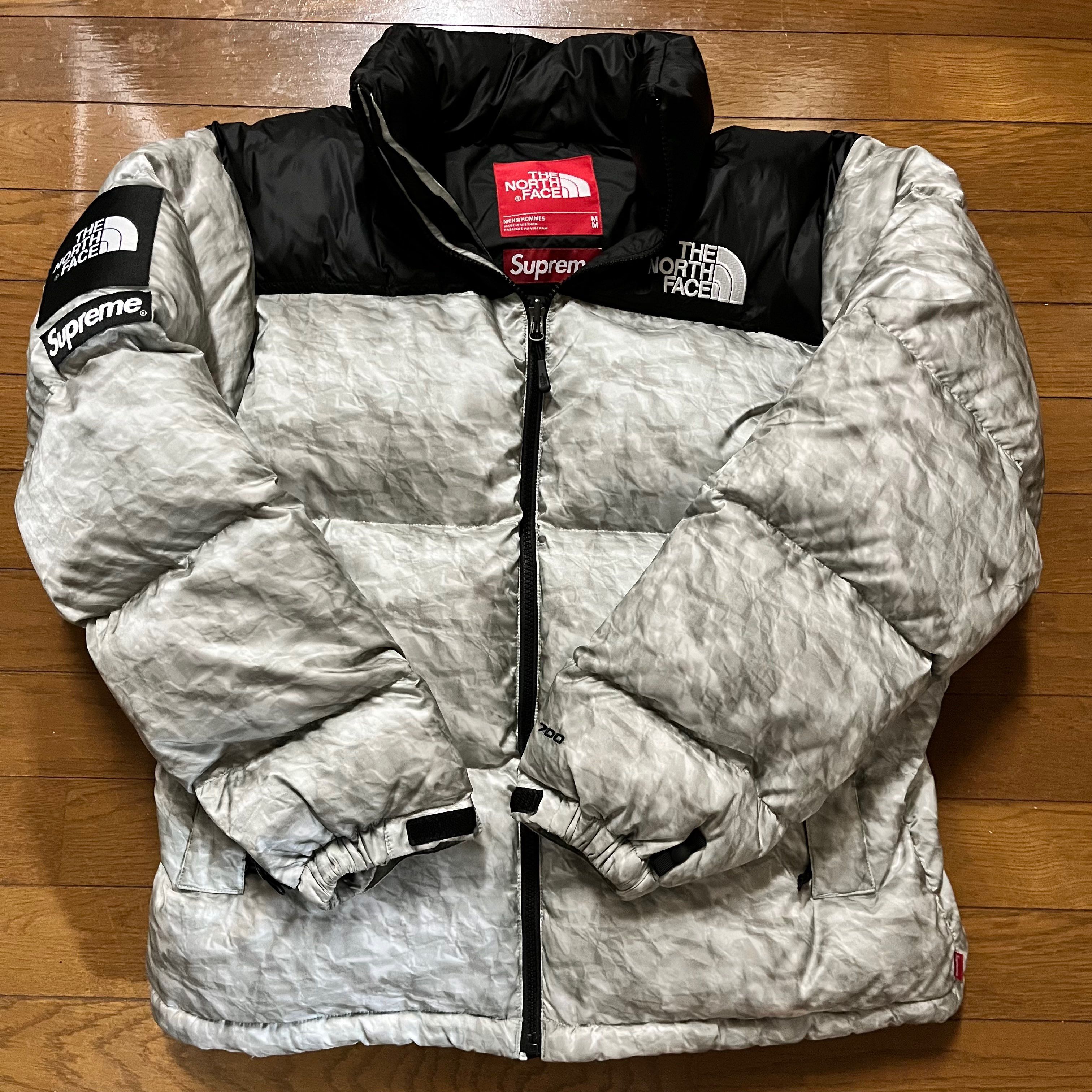 Supreme x The North Face Nuptse Jacket "White Paper Print"