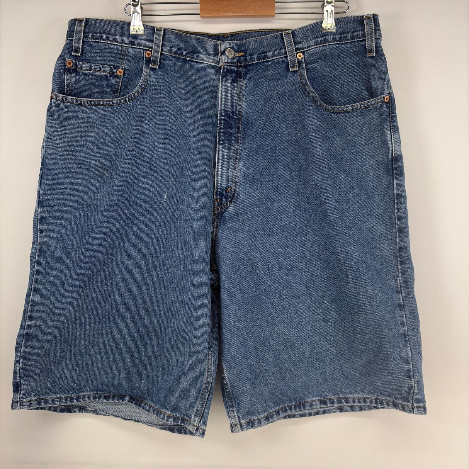 古着 00’s/00年代 リーバイス Levi's ショートパンツ テーパード バギー ジップ 560 ジーパン デニム ハーフパンツ 42 ブルー メンズ