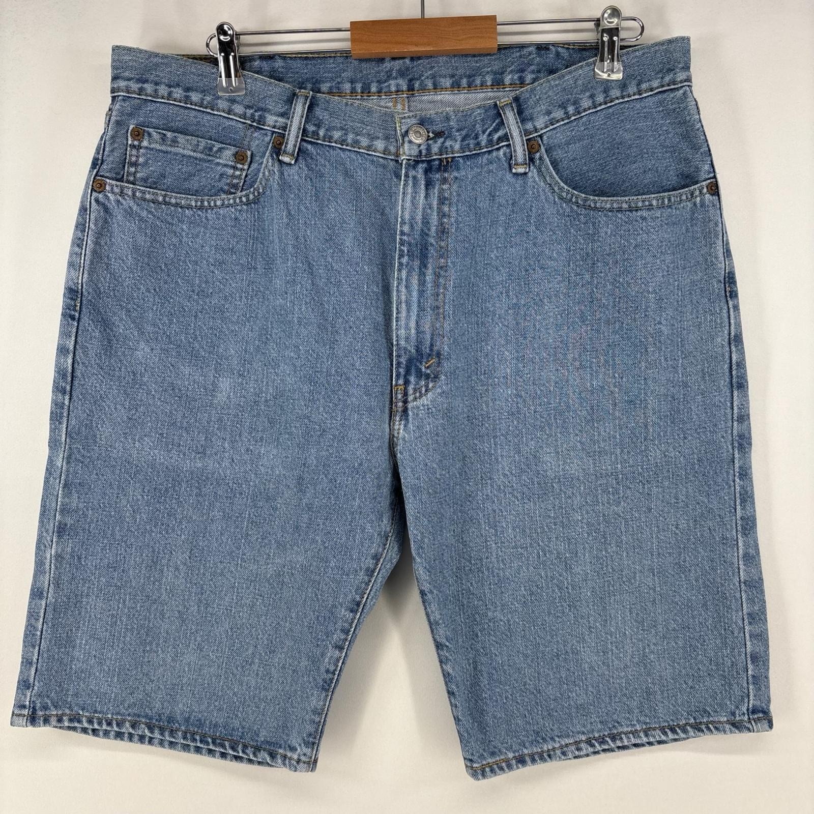 古着 リーバイス Levi's デニム ショートパンツ 5ポケット 505 ストレート ジップ ハーフパンツ w38  ブルー メンズ