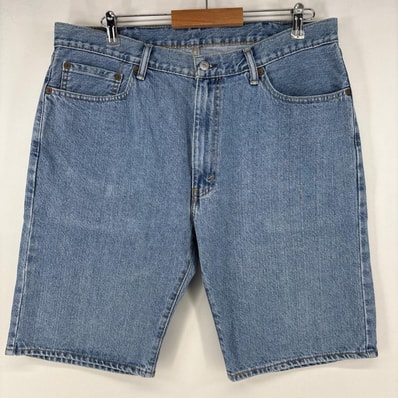 古着 リーバイス Levi's デニム ショートパンツ 5ポケット 505 ストレート ジップ ハーフパンツ w38 ブルー メンズ