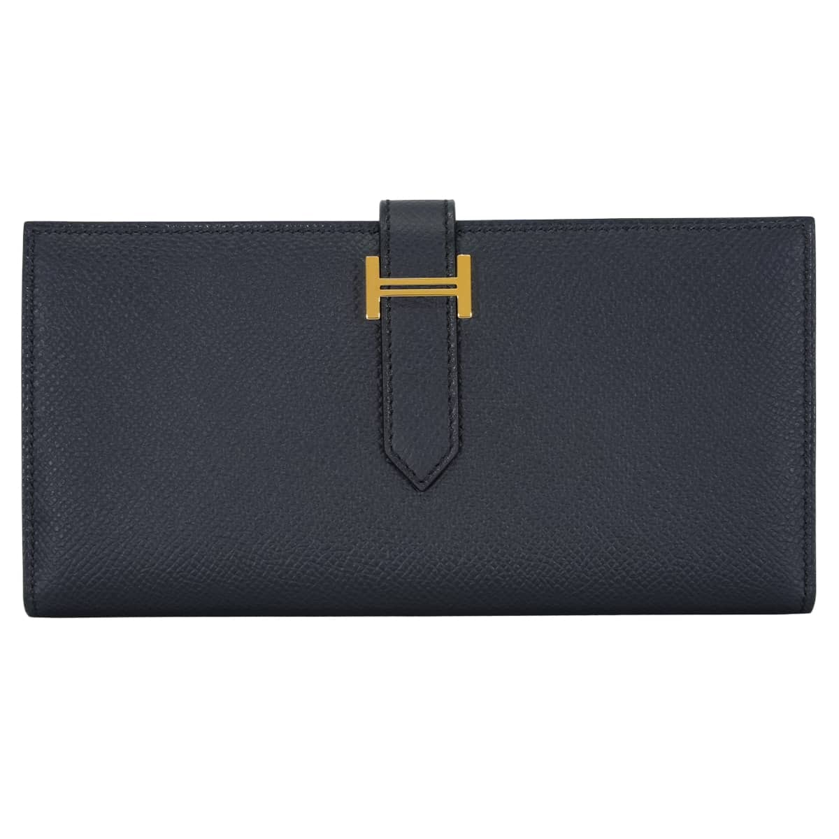 HERMES エルメス 長財布 ベアンスフレ ブルーインディゴ エプソン ゴールド金具 B刻印 新品同様【中古】