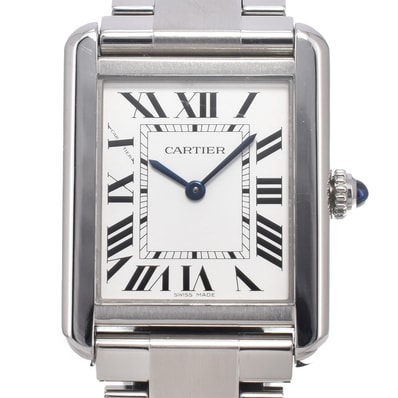 カルティエ CARTIER W5200013 タンクソロ シルバー クォーツ レディース 美品 保証書付き 腕時計 M#151078