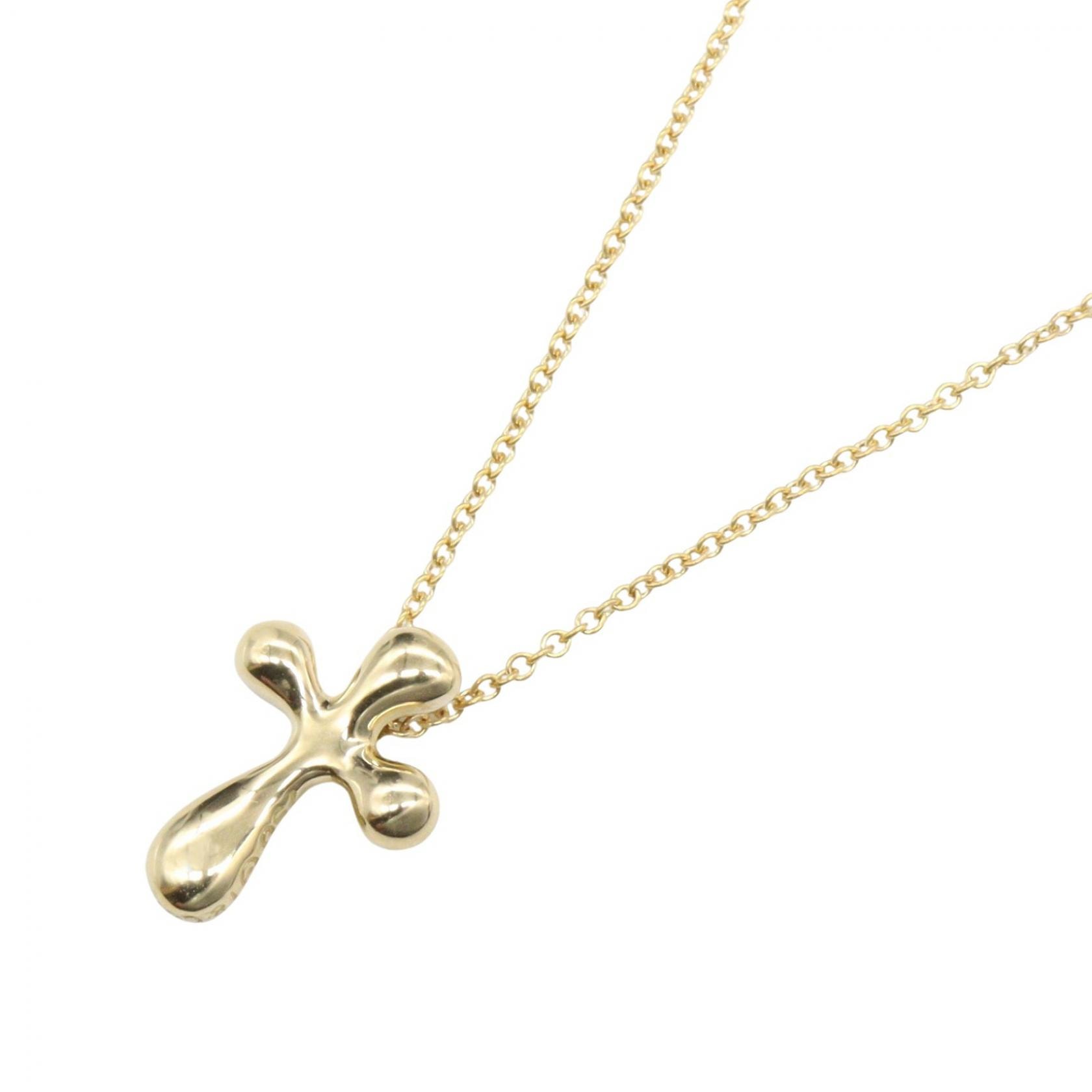 ティファニー TIFFANY&CO クロス ネックレス ネックレス ジュエリー K18(イエローゴールド) レディース ゴールド系 【中古】