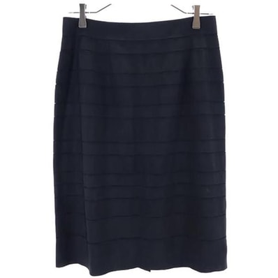 LANVIN ランバン ミニ丈 デザイン スカート 40 ブラック
