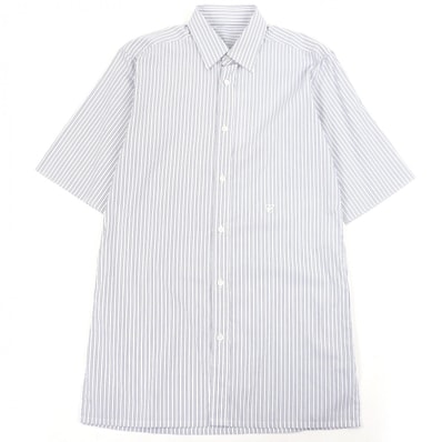 未使用品 メゾンマルジェラ10 半袖シャツ ブルー 38 S50DR0007