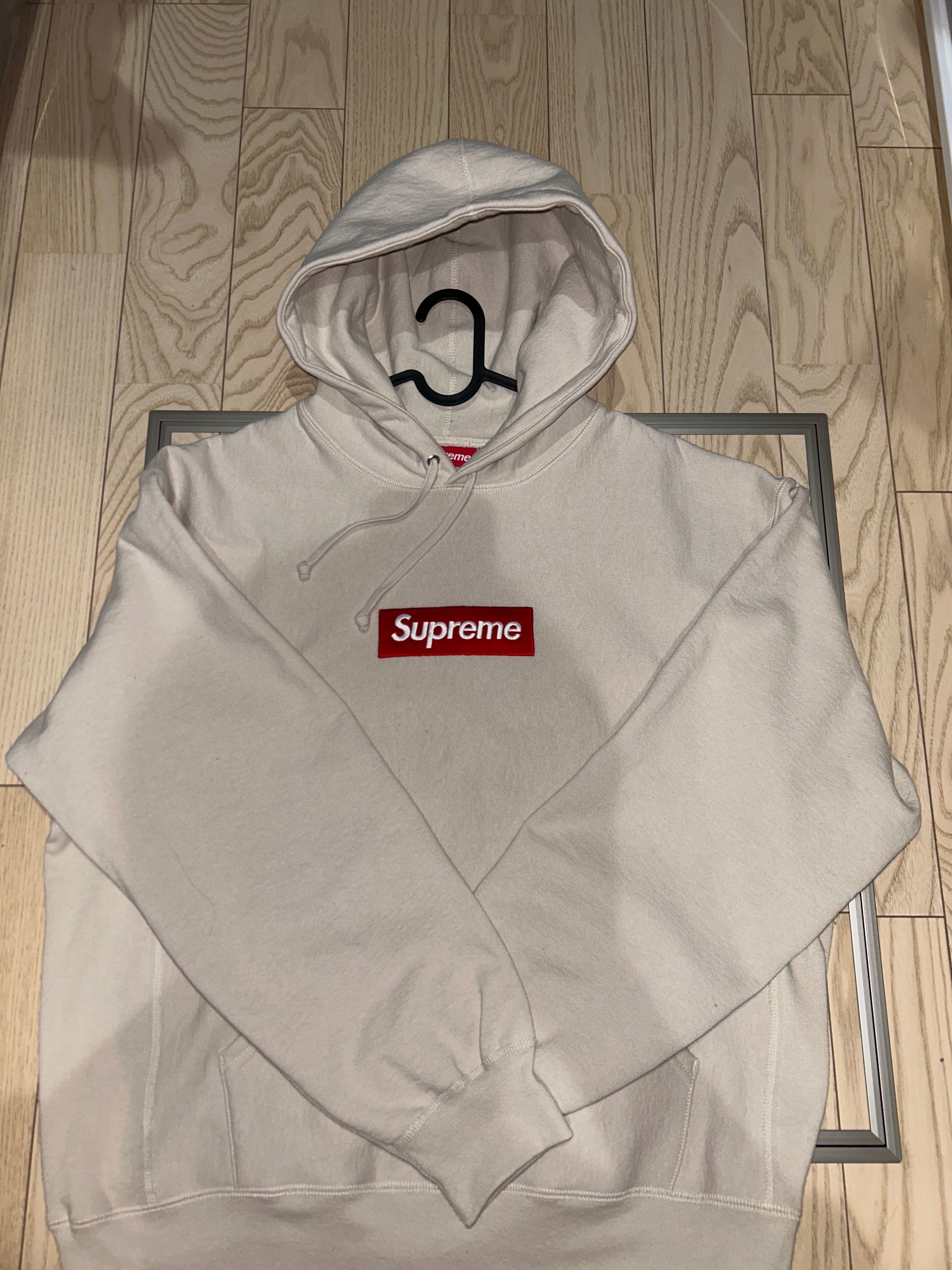 Supreme Box Logo Hooded Sweatshirt "Stone" (24FW)