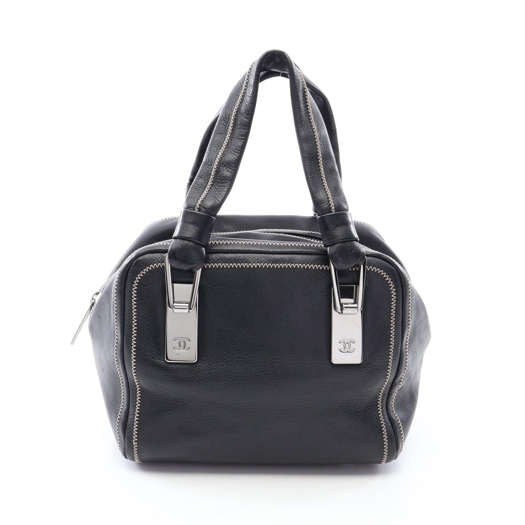 シャネル CHANEL ハンドバッグ バッグ ラムスキン(羊革) レディース ブラック系 【中古】