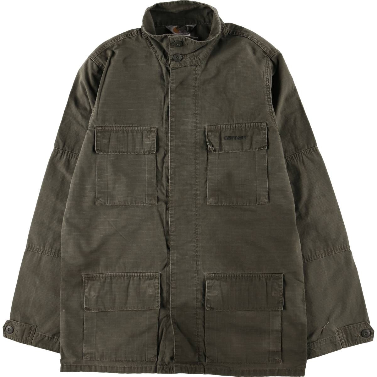 古着 カーハート Carhartt リップストップ スタンドカラー ミリタリージャケット メンズM相当/eaa585188