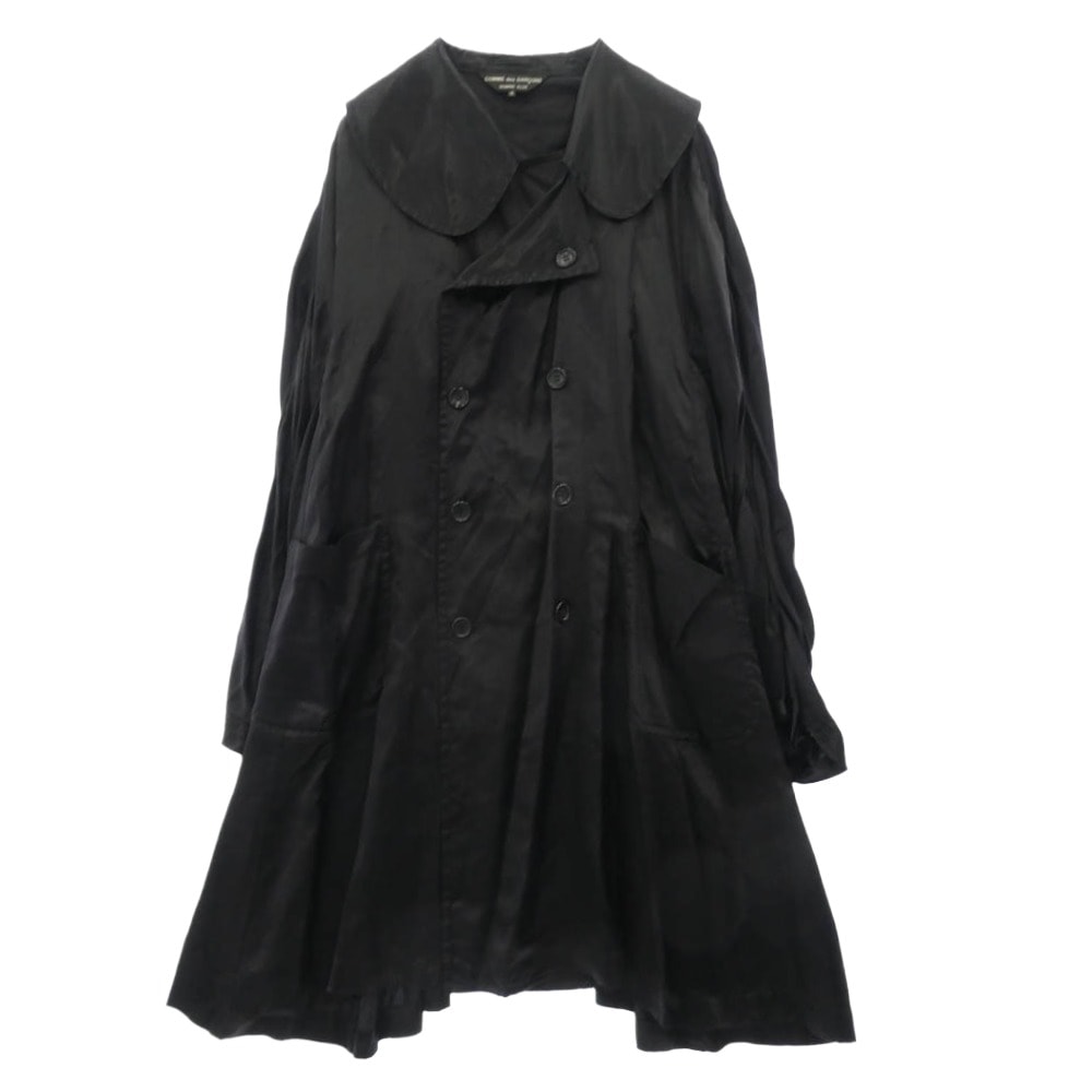 COMME des GARCONS HOMME PLUS コムデギャルソンオムプリュス コート 22SS PI-C016 花の存在期 丸襟 バック スカル ロング コート  ブラック系 M【中古】