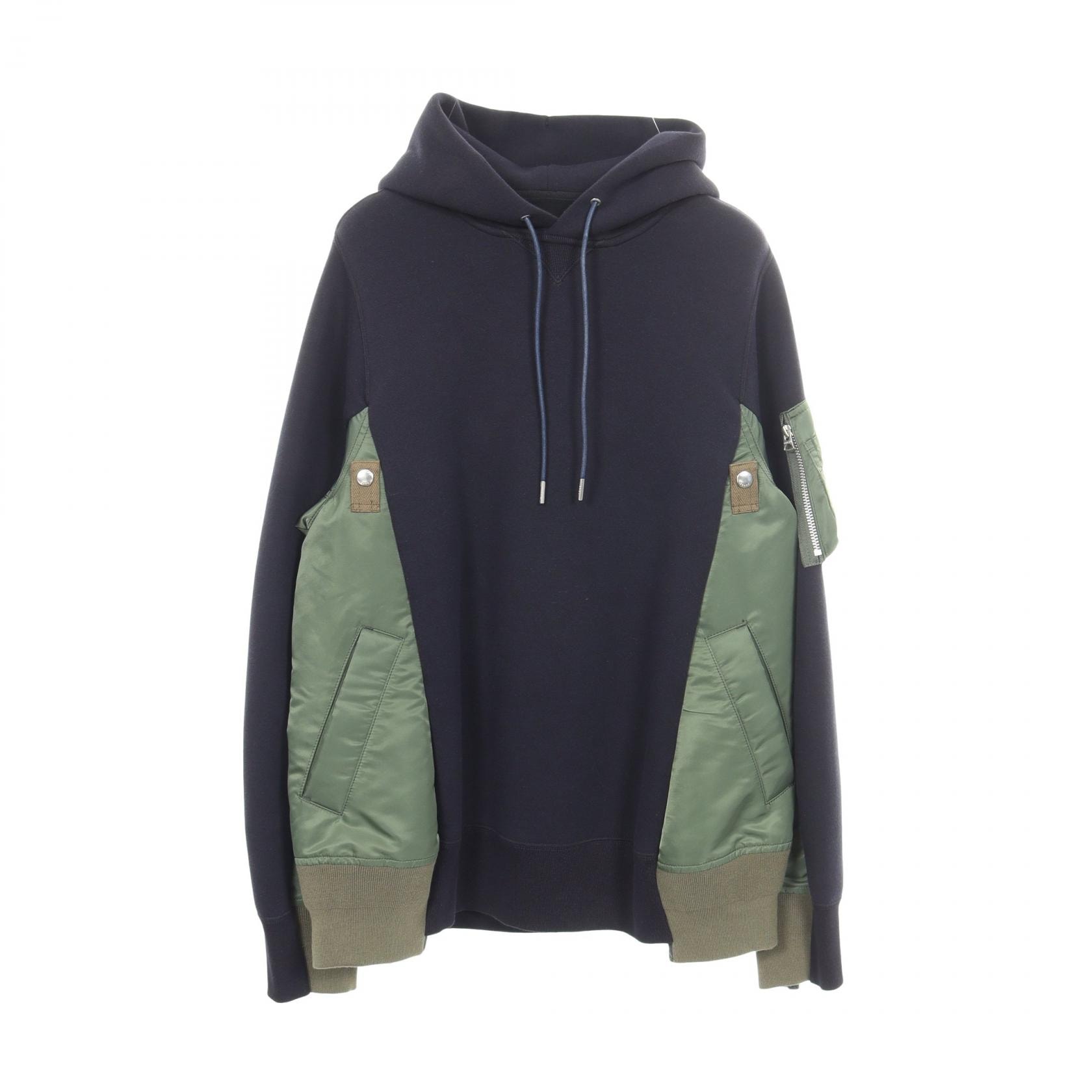 サカイ Sacai ドッキング パーカー 衣料品 トップス コットン ナイロン メンズ ネイビー系 / カーキ系 SCM-057 【中古】