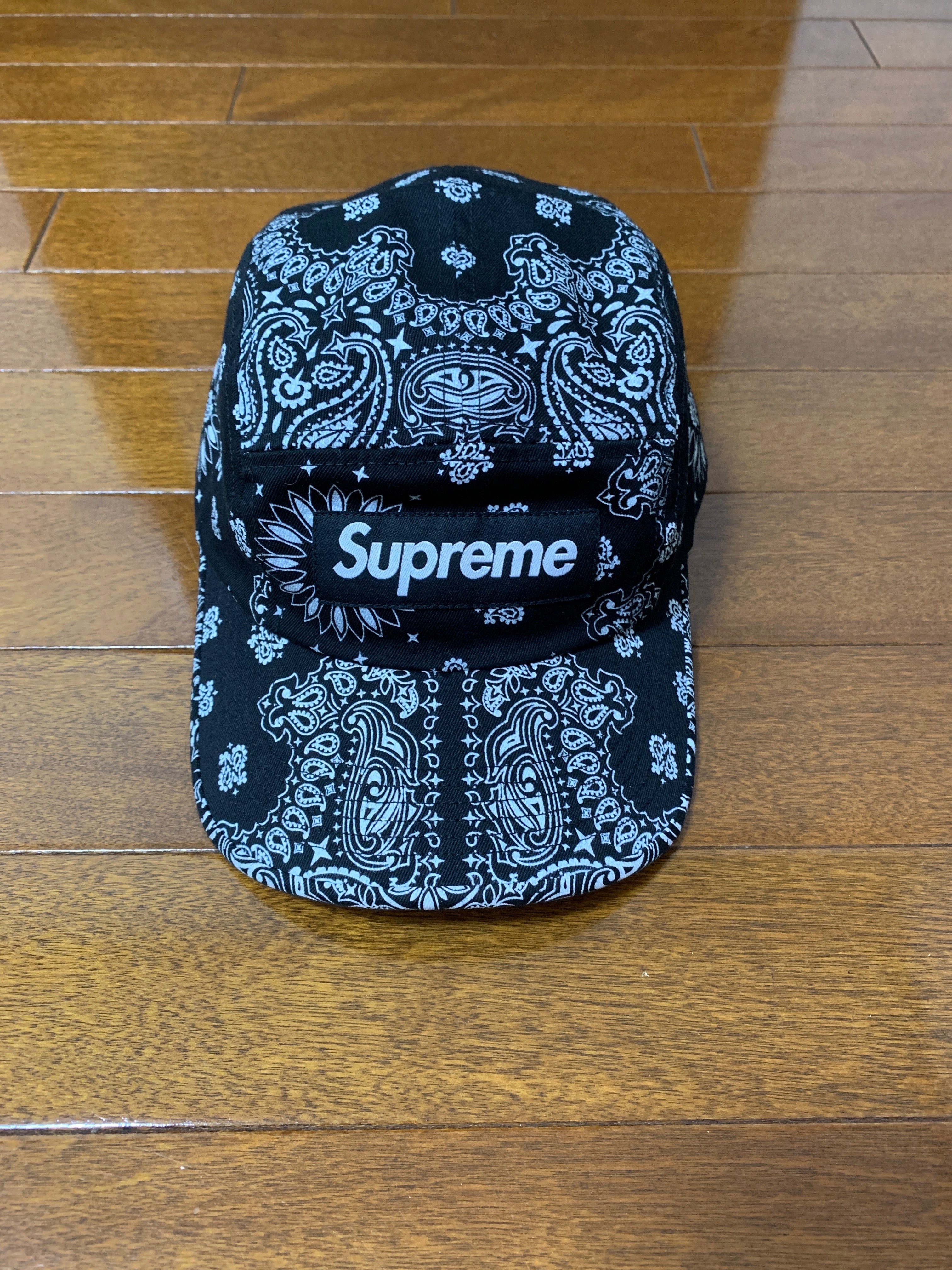 Supreme Bandana Camp Cap "Black"