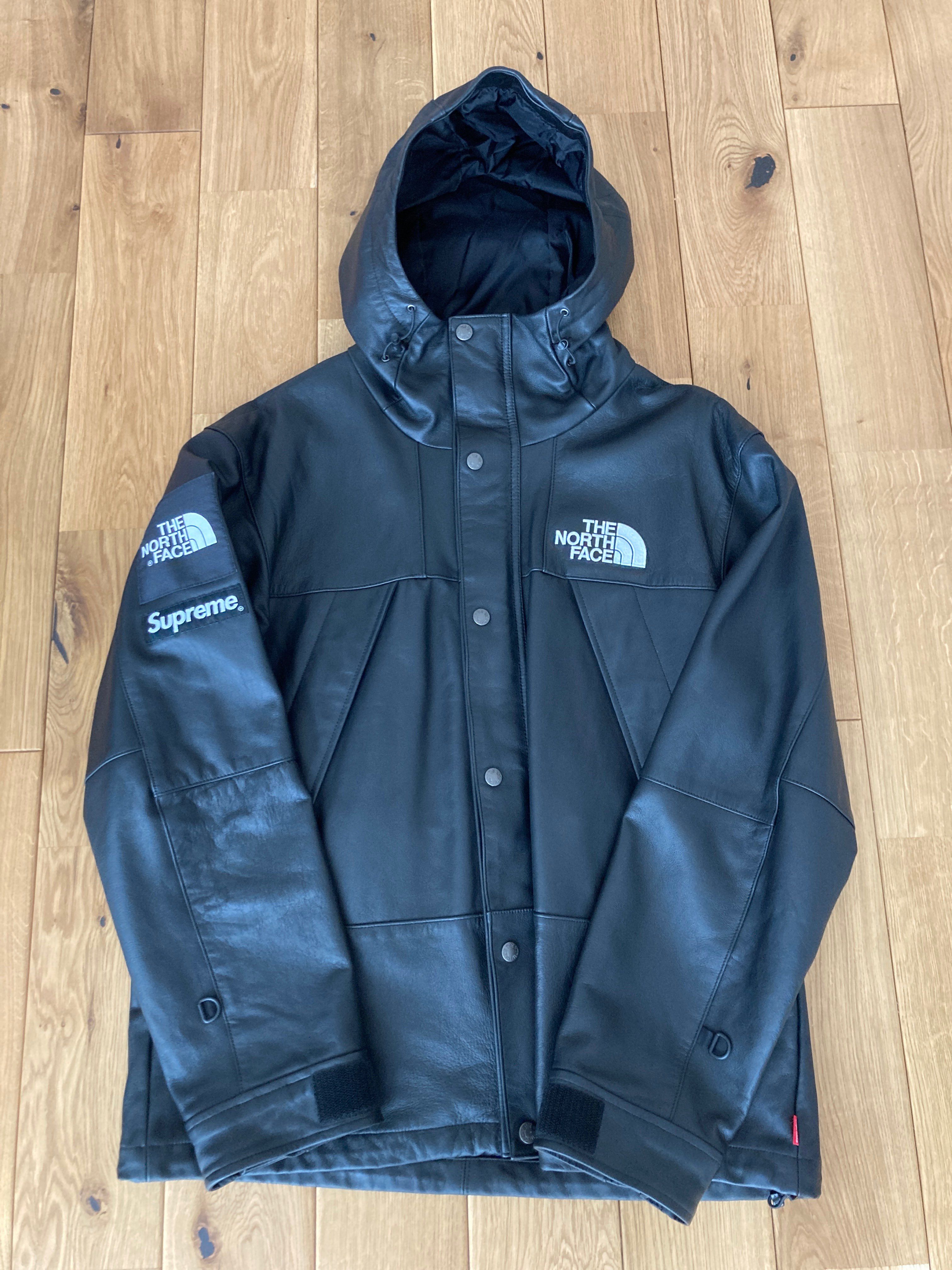 Supreme x The North Face Leather Mountain Parka "Black"