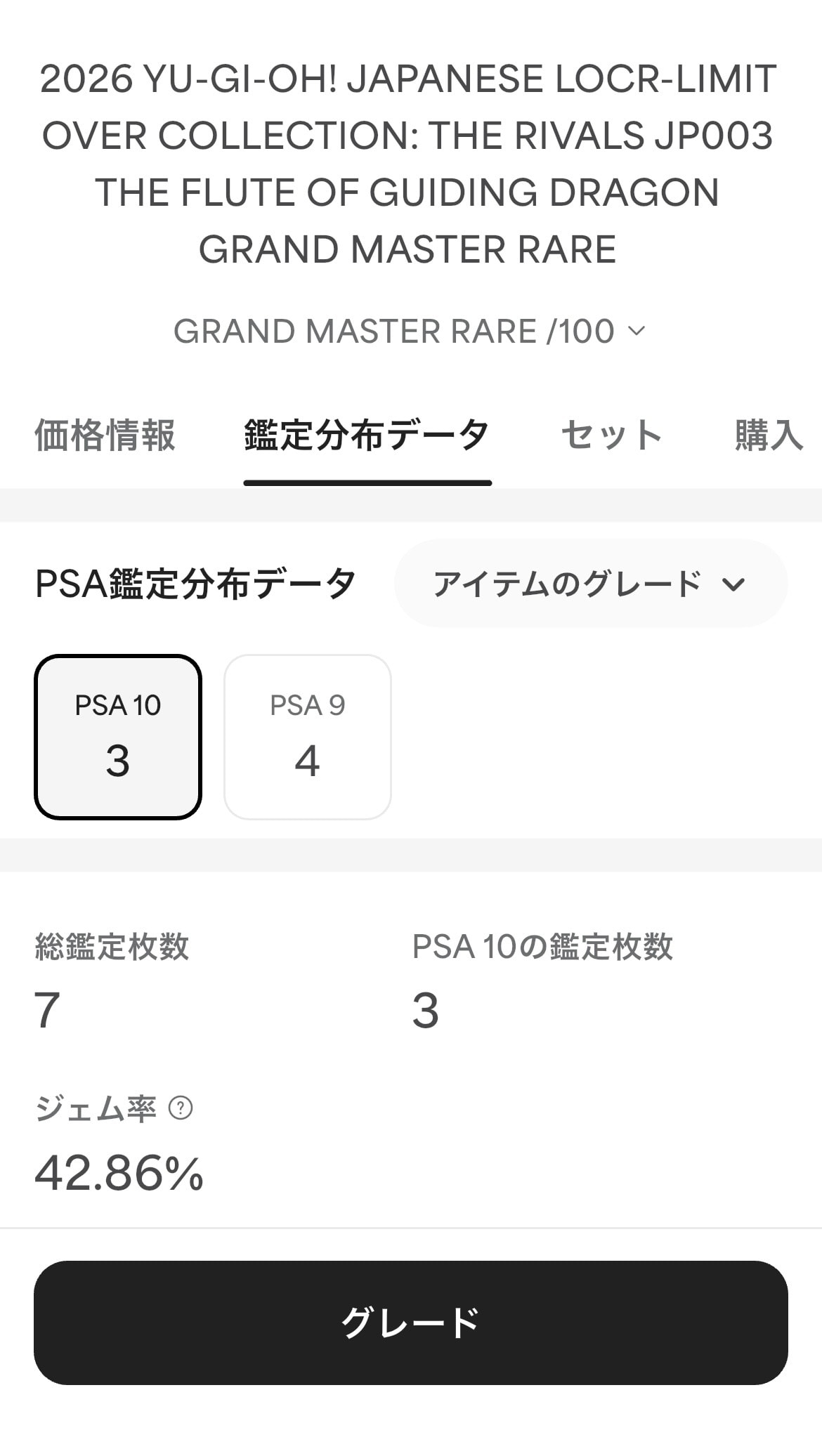 PSA10】ドラゴン・導きの呼笛(青眼の白龍) GMR :シリアルナンバー入り