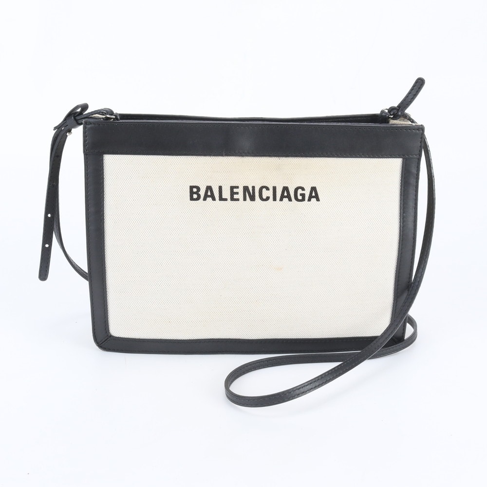 ■美品 バレンシアガ ネイビー ポシェット 339937 ショルダーバッグ