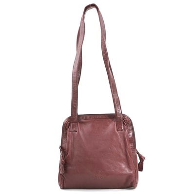 ロエベ LOEWE ショルダーバッグ アナグラム レザー バーガンディ レディース【中古】 e60231k