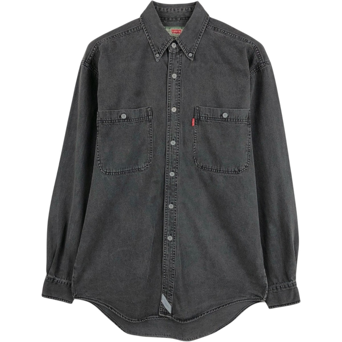 古着 リーバイス Levi's 長袖 ブラックデニムシャツ メンズS相当/eaa674888