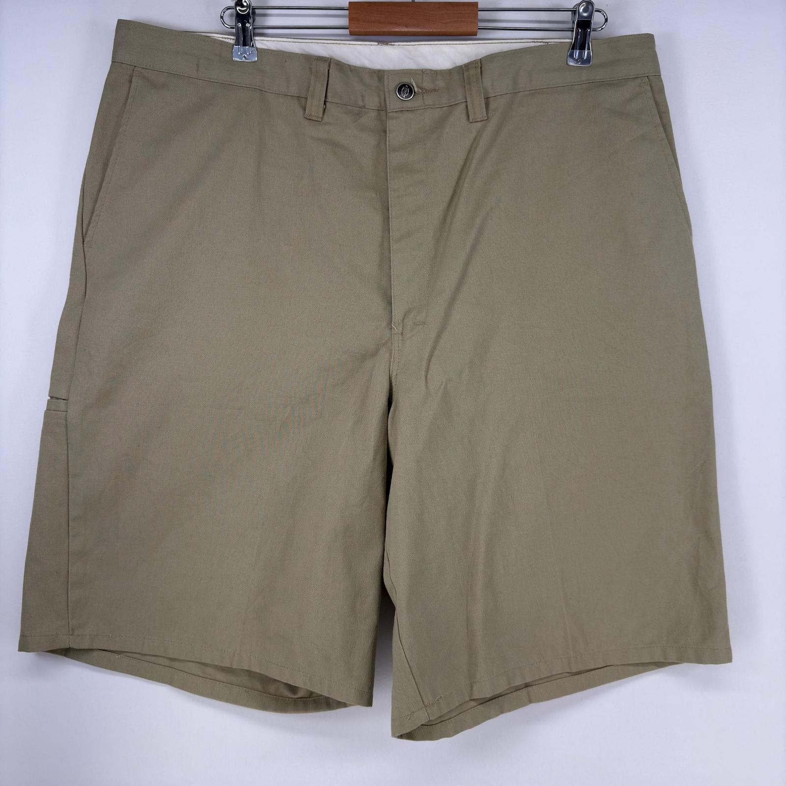 古着 ディッキーズ Dickies ショートパンツ ワーク ワンポイント ジップ 大きいサイズ ハーフパンツ w40  ベージュ メンズ