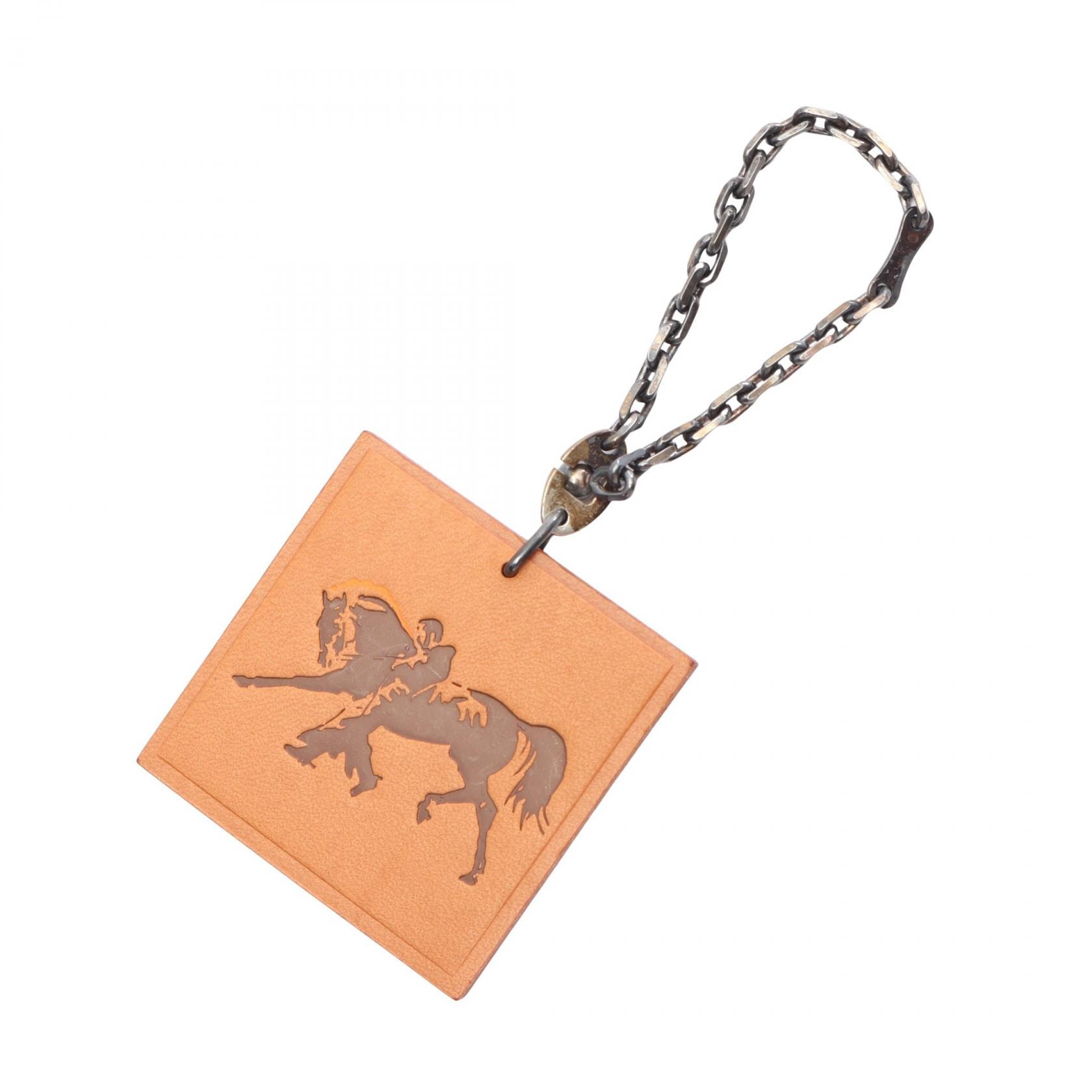 エルメス HERMES ジンガロ チャーム アクセサリー レザー レディース ブラウン系 【中古】