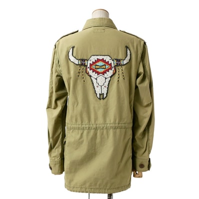 ■美品■POLO RALPH LAUREN ポロ・ラルフローレン Steer-Head Military Jacket ジャケット サイズSP ビーズ ミリタリージャケット フィールドジャケット ブランド古着【中古】20260904/RB0839