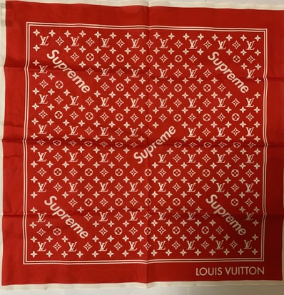 Louis Vuitton x Supreme Monogram Bandana "Red"