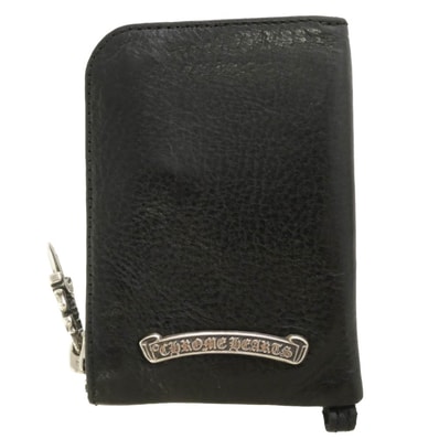 Chrome Hearts Tiny Zip Wallet Leather Cross Patch "Black"