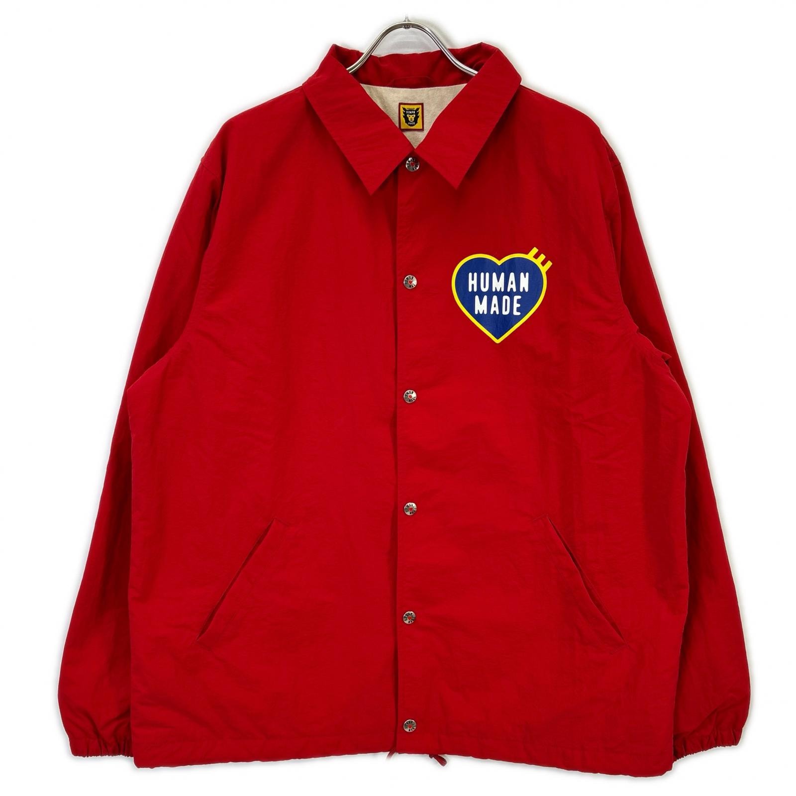 ヒューマンメイド レッド ロゴ コーチジャケット XL