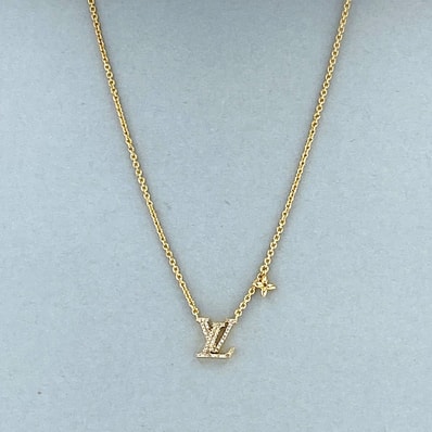 LOUIS VUITTON ルイ・ヴィトン ネックレス LV アイコニック ネックレス M00596 メタル ゴールド レディース【中古】