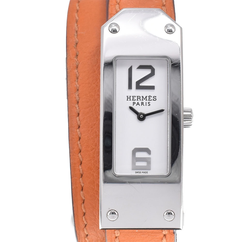 エルメス HERMES KT1.210 ケリーウオッチ ホワイト クォーツ レディース 腕時計 M#151043