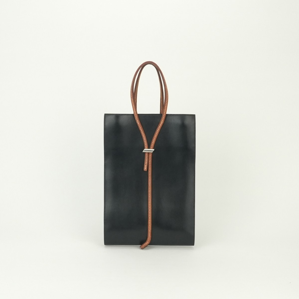 エルメス HERMES ジェルボワーズ バッグ トートバッグ ボックスカーフ ノワール Noir ブラック Black ブラウン brown オレンジ Orange 黒 茶 シルバー金具