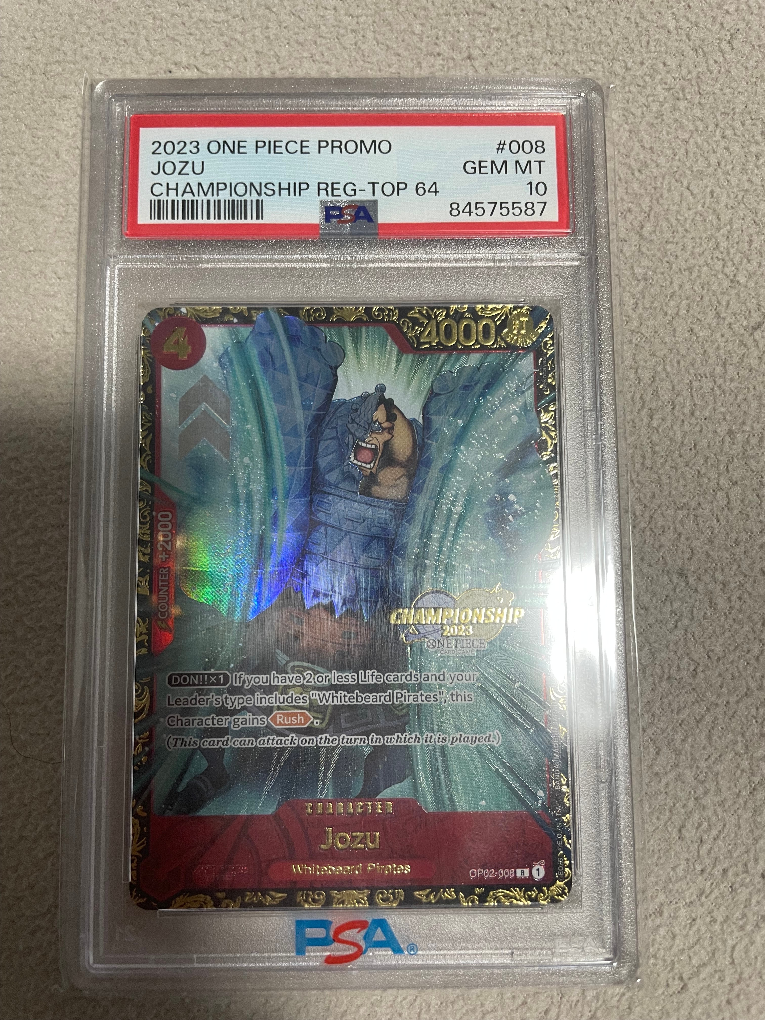 ジョズ R [OP02-008]【英語版】(プロモーションカード「バディバトルチャンピオンカード」)