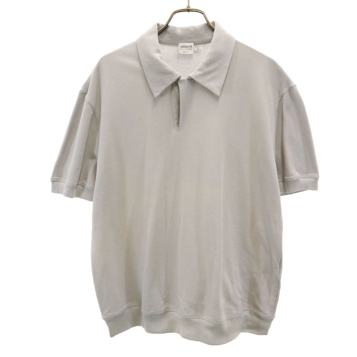 ARMANI COLLEZIONI アルマーニコレッツォーニ イタリア製 半袖 ポロシャツ L グレー