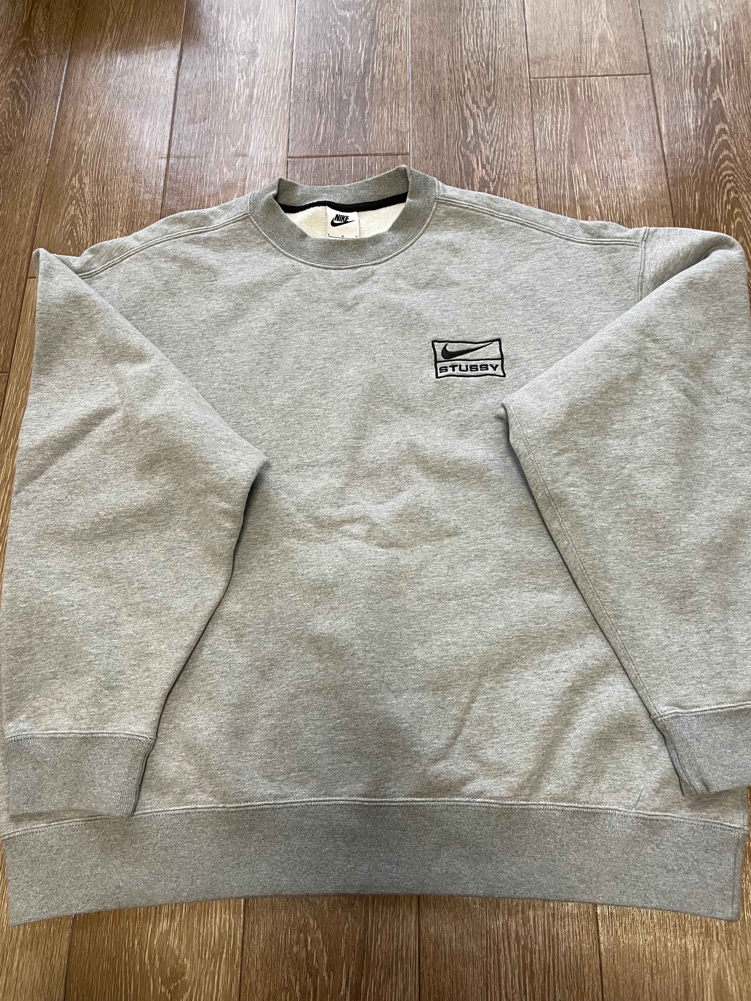 Stussy x Nike Fleece Crew (US Size) "Grey" DO9337-063