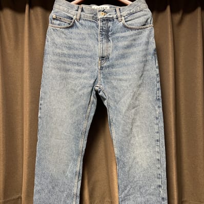 loewe ロエベ ストレートデニム 44 レザーパッチ