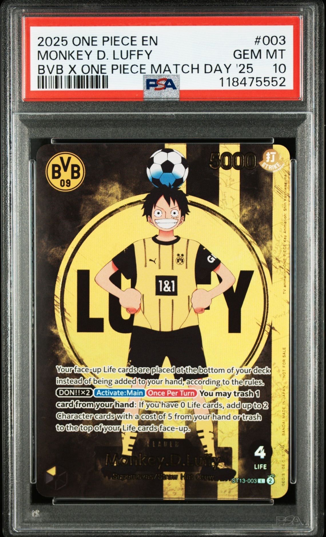 モンキー・D・ルフィ L [ST13-003]【英語版】(プロモーションカード「ボルシアドルトムント × ONE PIECE マッチデー 2025」)