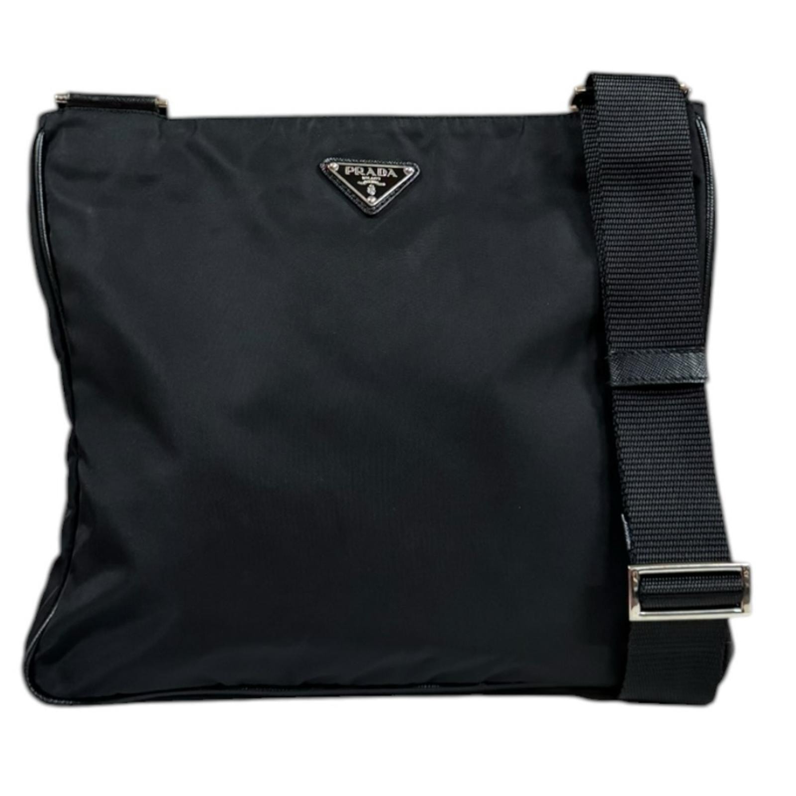プラダ ショルダーバッグ ナイロン ブラック ユニセックス PRADA 中古